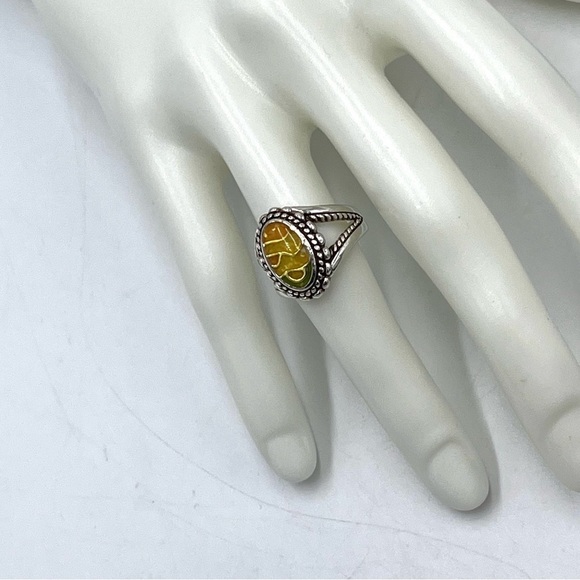 Designer Carolyn Pollack Vintage Relios Desert Scene‎ Sterling 925 Ring Sz 7.5 - Picture 3 of 15